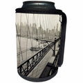 3dRose Scenes from the Past Vintage Stereoview Cards - Manhattan from Brooklyn Bridge New York City Vintage Early 1900s - Can Cooler Bottle Wrap (cc_270012)
