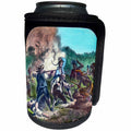3dRose Scenes from the Past Magic Lantern Slides - French and Indian War American Military History Battle - Can Cooler Bottle Wrap (cc_270049)