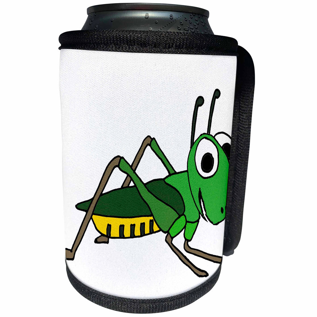 3dRose All Smiles Art Animals - Funny Cute Cricket Cartoon - Can Cooler Bottle Wrap (cc_270050)