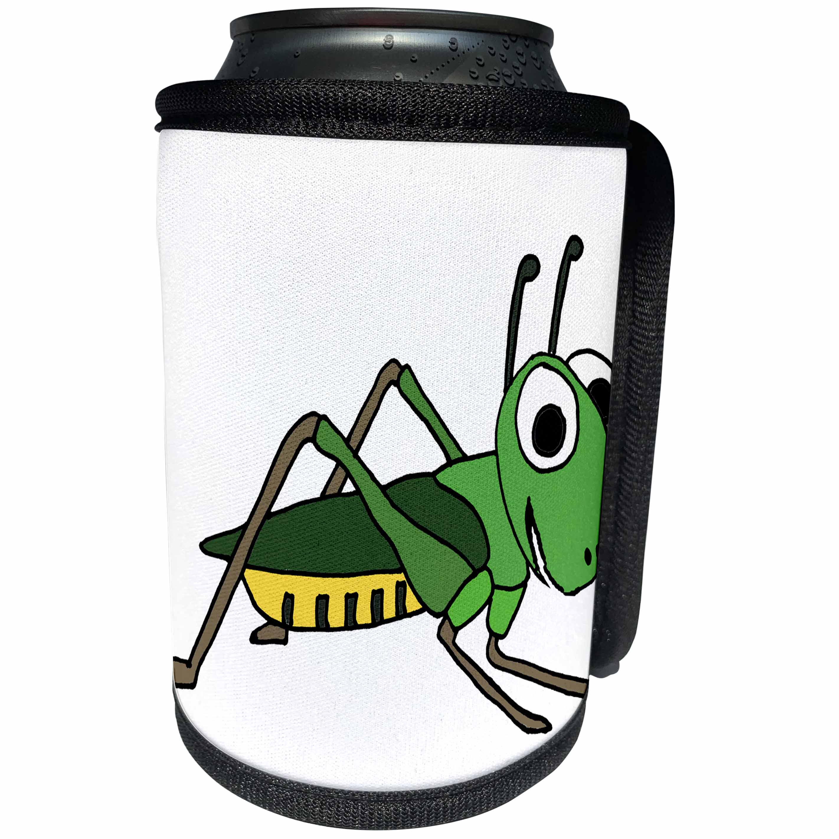 3dRose All Smiles Art Animals - Funny Cute Cricket Cartoon - Can Cooler Bottle Wrap (cc_270050)