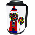 3dRose All Smiles Art Funny - Funny Cool Colorful Bubblegum Machine Cartoon - Can Cooler Bottle Wrap (cc_270051)