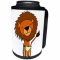 3dRose All Smiles Art Drinking - Funny Cool Lion Drinking Martini Cartoon - Can Cooler Bottle Wrap (cc_270053)