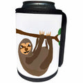3dRose All Smiles Art Animals - Funny Cool Unique Sloth Primitive Art Cartoon - Can Cooler Bottle Wrap (cc_270117)