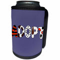 3dRose All Smiles Art Pets - Funny Cute ADOPT Rescue Pets with Letters like Animals - Can Cooler Bottle Wrap (cc_270118)