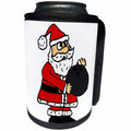 3dRose All Smiles Art Christmas - Funny Cute Santa Claus Bowling Christmas Cartoon - Can Cooler Bottle Wrap (cc_270119)