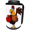 3dRose All Smiles Art Sports and Hobbies - Cute funny Rooster Chicken Bowling cartoon - Can Cooler Bottle Wrap (cc_270131)