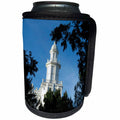 3dRose Jos Fauxtographee- Temple Framed by trees - The St. George Utah LDS Temple framed by trees - Can Cooler Bottle Wrap (cc_270172)