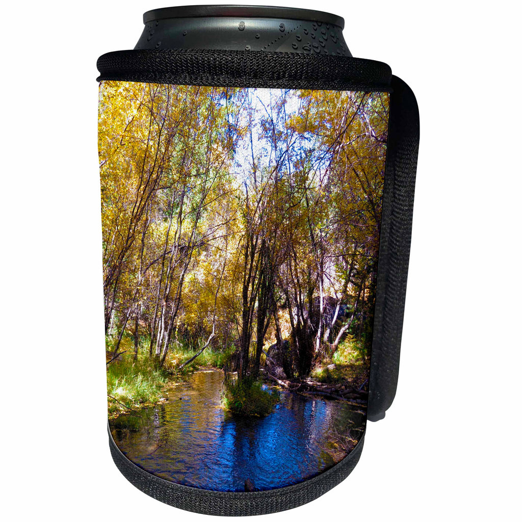 3dRose Jos Fauxtographee- Whipple Trail Head Creek - The creek at the Whipple Trail Head in the Dixie National Forest Fall - Can Cooler Bottle Wrap (cc_270189)