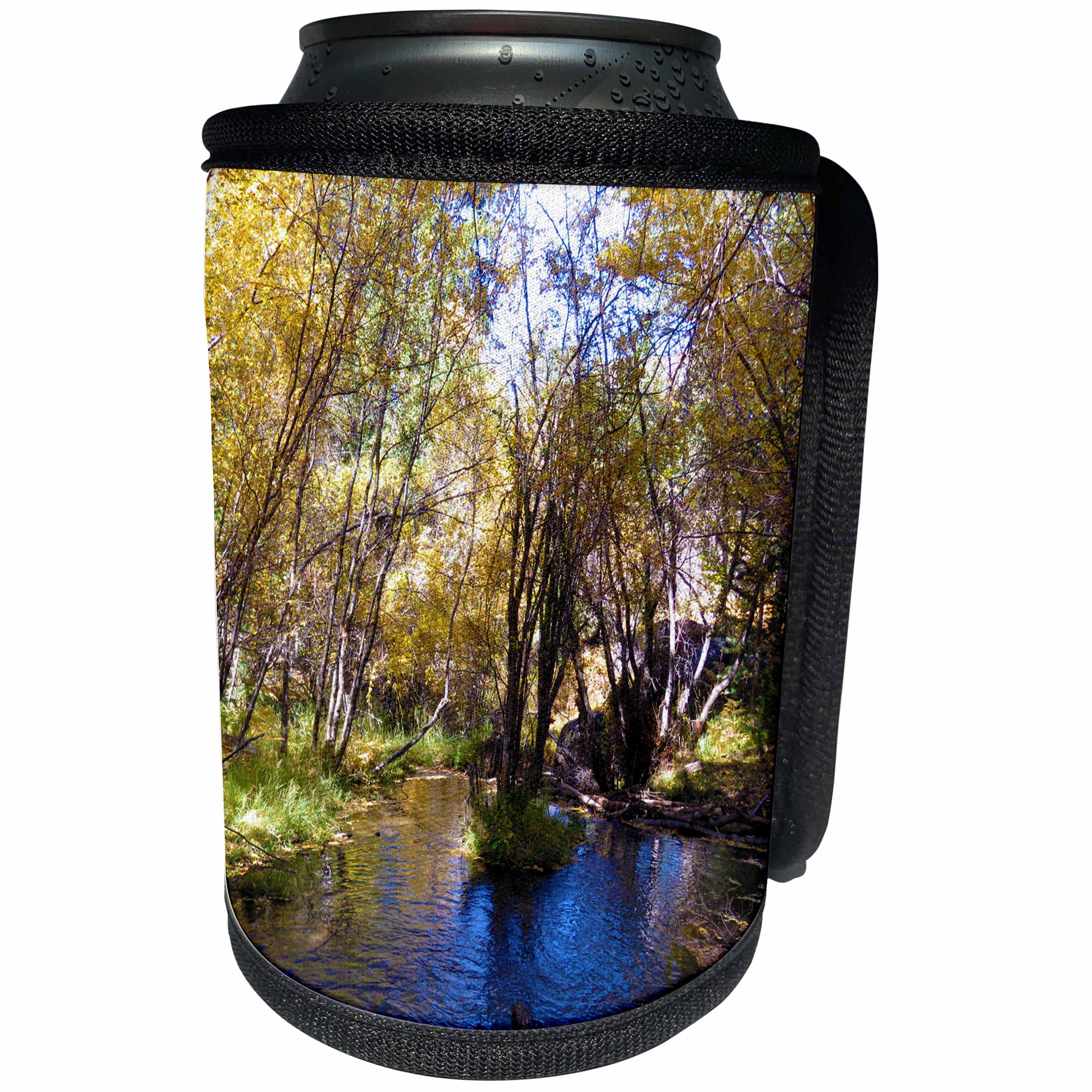 3dRose Jos Fauxtographee- Whipple Trail Head Creek - The creek at the Whipple Trail Head in the Dixie National Forest Fall - Can Cooler Bottle Wrap (cc_270189)
