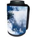3dRose Jos Fauxtographee- Blended Brigham City Temple - Clouds in a blended layer with the Brigham City Temple looking angelic - Can Cooler Bottle Wrap (cc_270200)