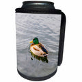 3dRose Alexis Photography - Birds - Mallard duck in a cold water. Autumn season - Can Cooler Bottle Wrap (cc_270242)