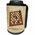 3dRose Alexis Photography - Chess Champions - World Chess Champion Number Three Capablanca - Can Cooler Bottle Wrap (cc_270283)