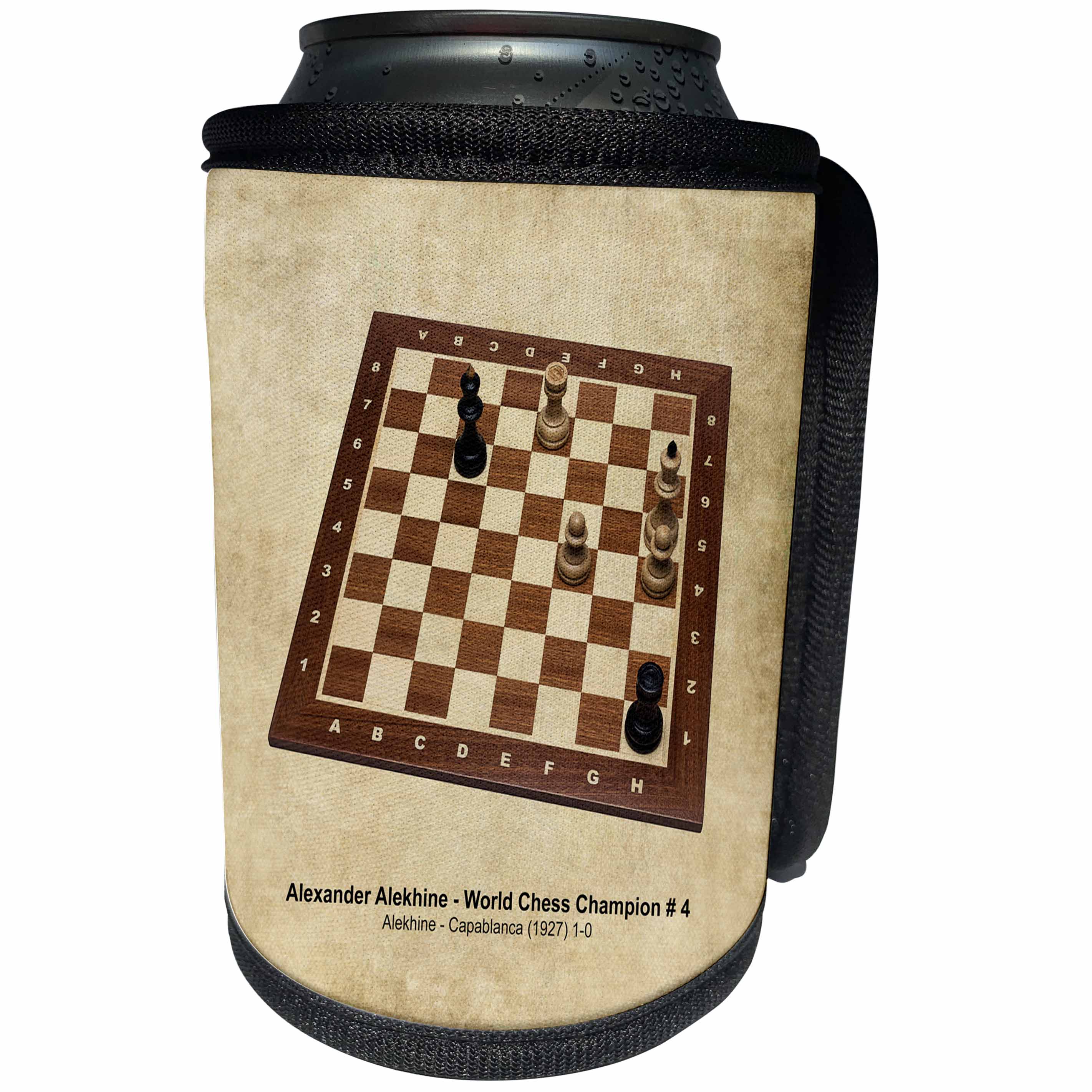 3dRose Alexis Photography - Chess Champions - World Chess Champion Number Four Alekhine - Can Cooler Bottle Wrap (cc_270284)