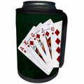 3dRose Alexis Photo-Art - Poker Hands - Poker Hands Royal Flush Diamonds - Can Cooler Bottle Wrap (cc_270298)