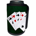 3dRose Alexis Photo-Art - Poker Hands - Poker Hands Four Of A Kind Seven Two - Can Cooler Bottle Wrap (cc_270306)