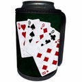3dRose Alexis Photo-Art - Poker Hands - Poker Hands Four Of A Kind Nine Eight - Can Cooler Bottle Wrap (cc_270307)