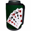 3dRose Alexis Photo-Art - Poker Hands - Poker Hands Four Of A Kind Ten Six - Can Cooler Bottle Wrap (cc_270308)