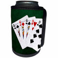 3dRose Alexis Photo-Art - Poker Hands - Poker Hands Full House Queen Nine - Can Cooler Bottle Wrap (cc_270309)