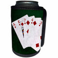 3dRose Alexis Photo-Art - Poker Hands - Poker Hands Flush Diamonds - Can Cooler Bottle Wrap (cc_270314)