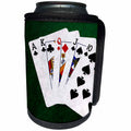 3dRose Alexis Photo-Art - Poker Hands - Poker Hands Straight Ace to Ten - Can Cooler Bottle Wrap (cc_270319)