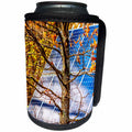 3dRose Alexis Photo-Art - Objects - Blue solar power panel in the autumn forest. Photosynthesis - Can Cooler Bottle Wrap (cc_270321)