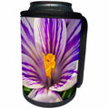 3dRose Alexis Photography - Flowers - White, purple, yellow crocus flower. Macro photo - Can Cooler Bottle Wrap (cc_270419)