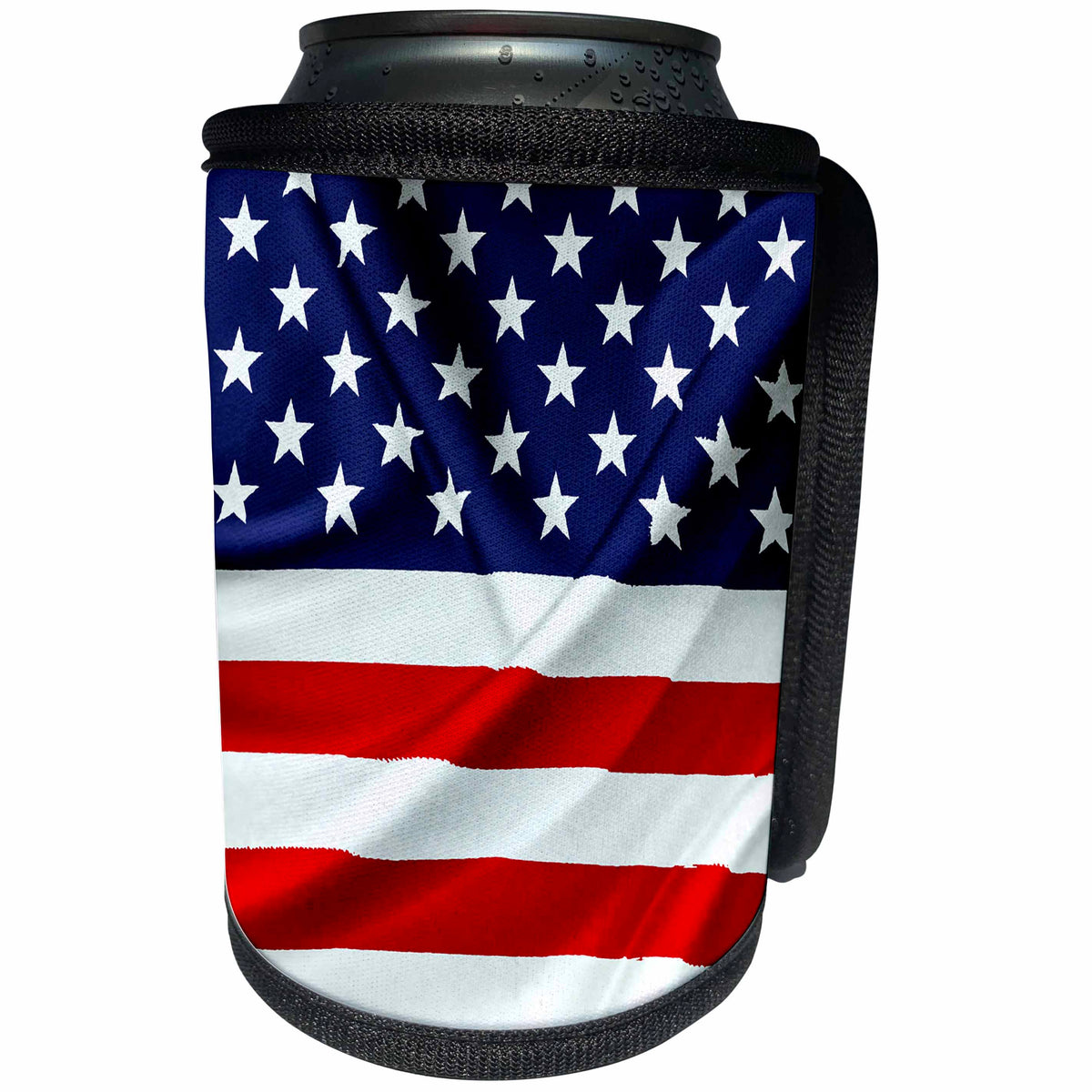 3dRose Alexis Design - America - Flag of the United States Of America. Stars on top - Can Cooler Bottle Wrap (cc_270542)
