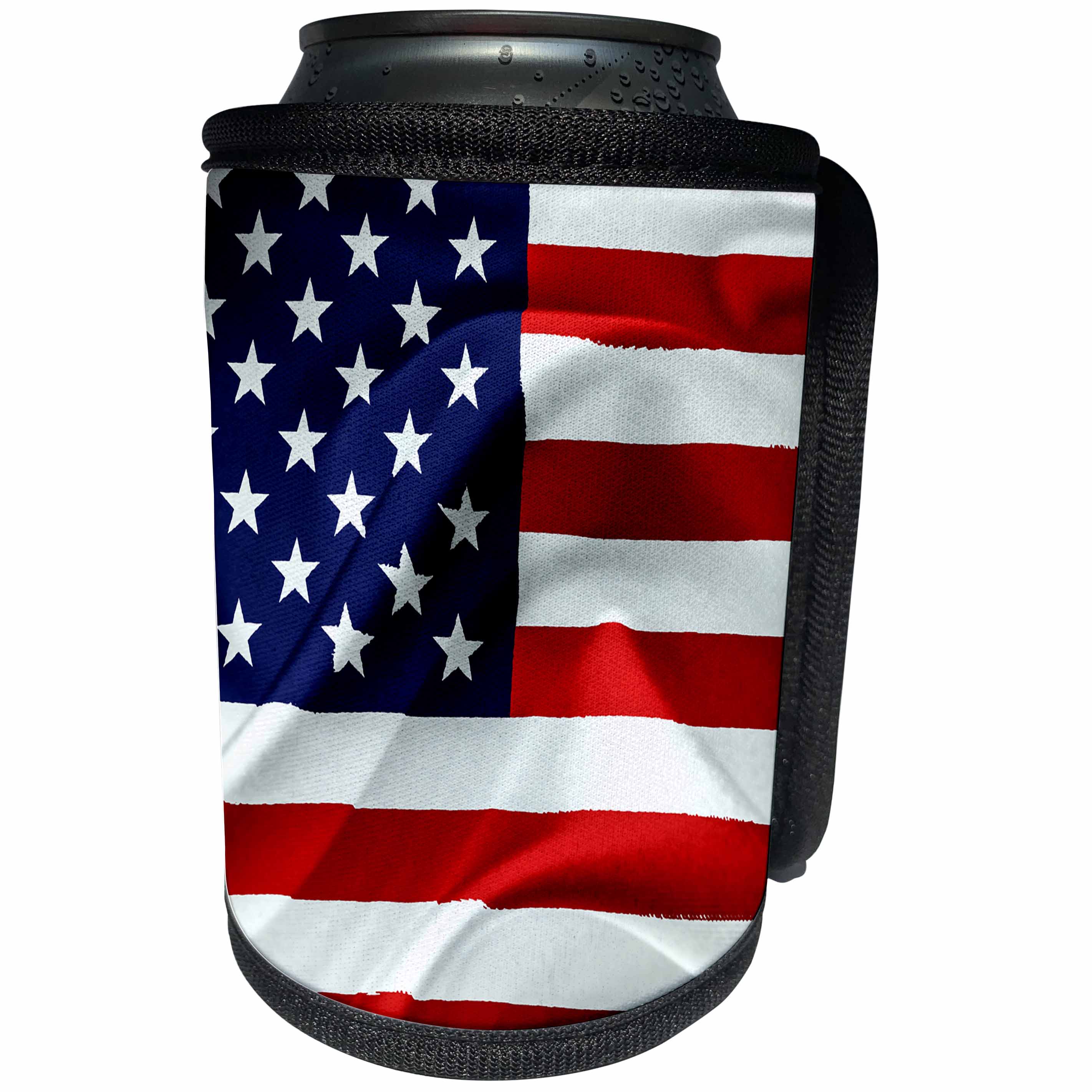 3dRose Alexis Design - America - Flag of the United States Of America. Stars to the left - Can Cooler Bottle Wrap (cc_270543)