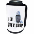 3dRose Alexis Design - Funny Knight - Medieval Knight, I am Not A Robot. White background - Can Cooler Bottle Wrap (cc_270564)