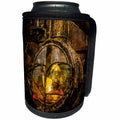 3dRose Alexis Photography - Transport Railroad - Ancient Locomotive Headlight. Oil lamp Inside. Stylized Photo - Can Cooler Bottle Wrap (cc_270612)