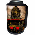 3dRose Alexis Photography - Transport Railroad - Vintage steam train locomotive. On the sidelines. Stylized photo - Can Cooler Bottle Wrap (cc_270613)