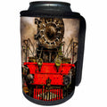 3dRose Alexis Photography - Transport Railroad - Old powerful steam locomotive. Back from the farness. Stylized photo - Can Cooler Bottle Wrap (cc_270616)