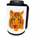 3dRose Alexis Design - Tiger - Funny orange tiger licks its lips. Eyes contact. White background - Can Cooler Bottle Wrap (cc_270667)