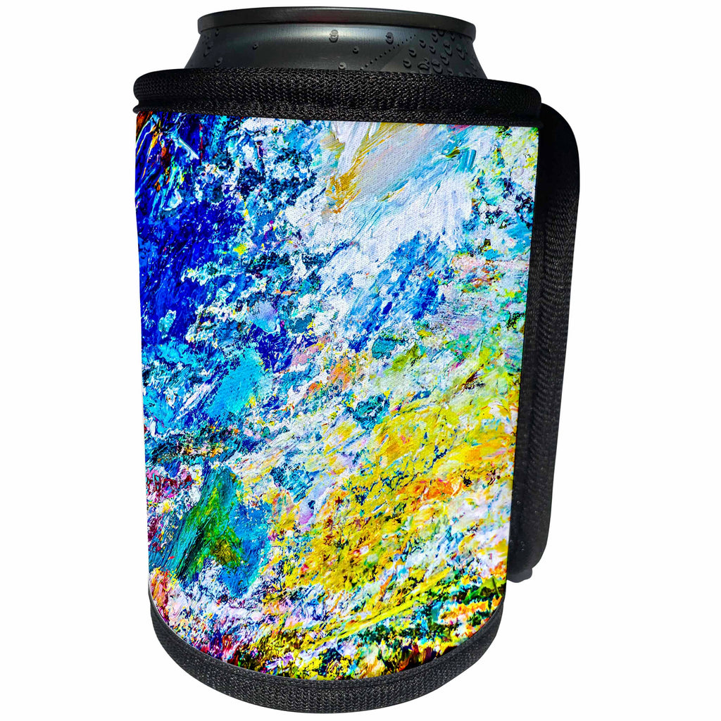 3dRose Alexis Photography - Abstracts - Colorful abstract of painter palette - Can Cooler Bottle Wrap (cc_270732)