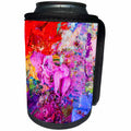 3dRose Alexis Photography - Abstracts - Violet oil paint on a painter palette - Can Cooler Bottle Wrap (cc_270733)