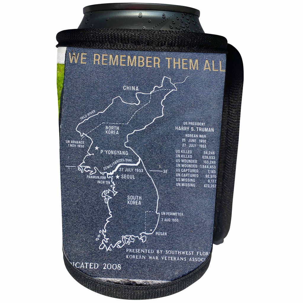 3dRose Florene Patriotic - Korean Memorial - Can Cooler Bottle Wrap (cc_27079)