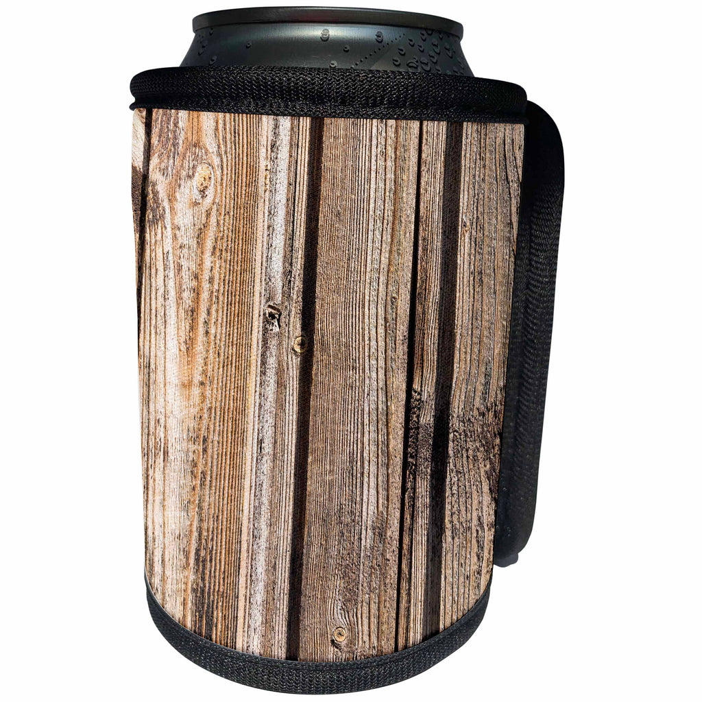 3dRose Alexis Photography - Texture Wood - Old, used, rough, wooden planks. Wood texture - Can Cooler Bottle Wrap (cc_270829)
