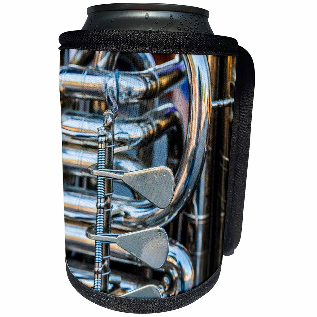 3dRose Alexis Photography - Music - Music - Tuba keys - Can Cooler Bottle Wrap (cc_270848)