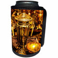 3dRose Alexis Photography - Objects - Golden age technologies - Samovar or fire tea pot. Stylized photo - Can Cooler Bottle Wrap (cc_270870)