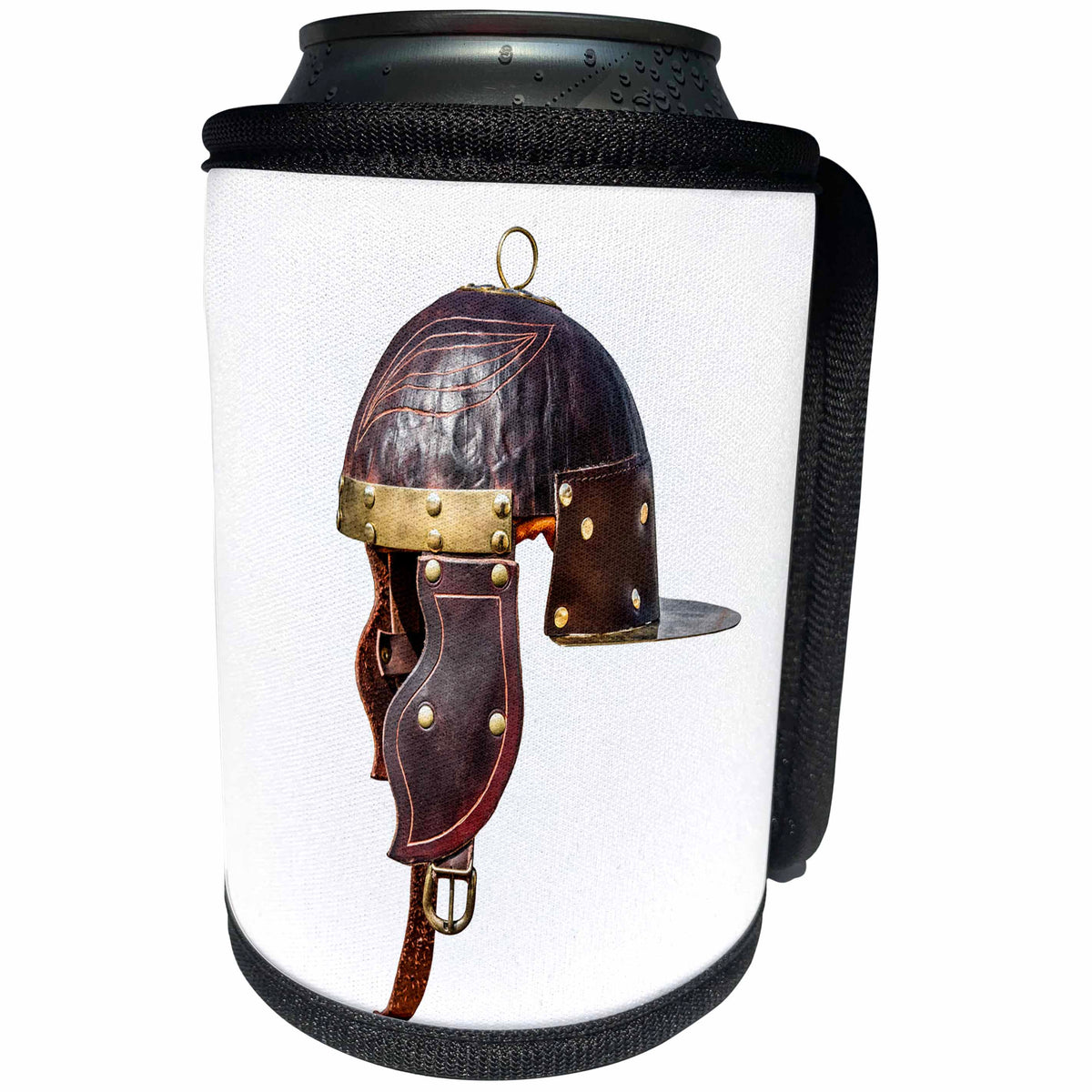 3dRose Alexis Photography - Objects - Ancient Roman military helmet, white background - Can Cooler Bottle Wrap (cc_270874)