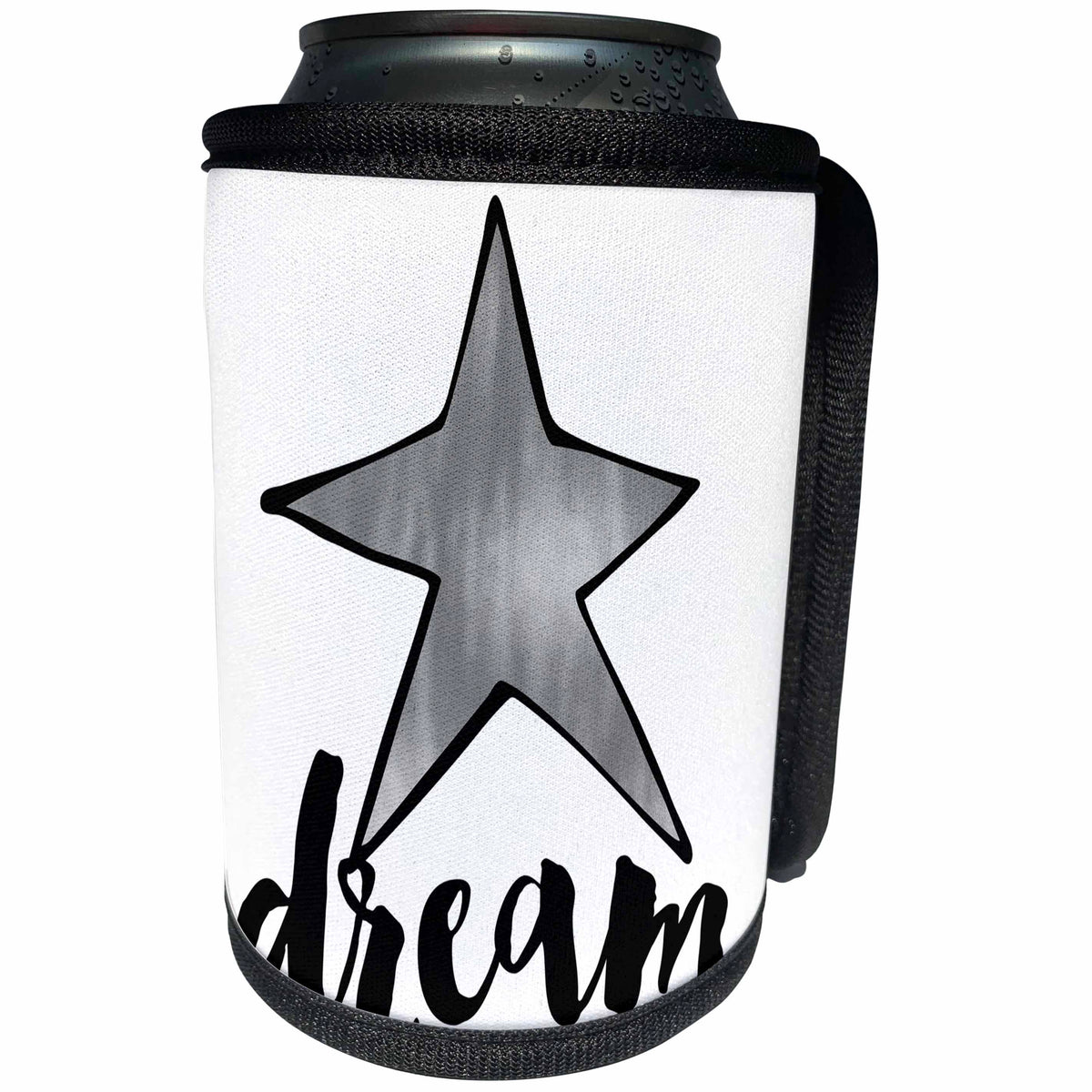 3dRose PS Stars - Picturing Silver Star Dream - Can Cooler Bottle Wrap (cc_270961)