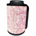 3dRose PS Chic - Picturing Blush Pink White Bokeh Confetti Dots - Can Cooler Bottle Wrap (cc_270963)