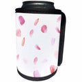 3dRose PS Chic - Picturing Pretty Pink Watercolor Rose Petals - Can Cooler Bottle Wrap (cc_270976)