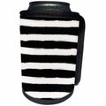 3dRose PS Chic - Picturing Black White Watercolor Stripes - Can Cooler Bottle Wrap (cc_270980)