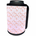 3dRose PS Animals - Picturing Pink Flamingos Watercolor - Can Cooler Bottle Wrap (cc_270985)