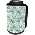 3dRose PS Chic - Picturing Tropical Green Watercolor Leaves - Can Cooler Bottle Wrap (cc_270988)