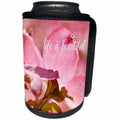 3dRose PS Inspiration - Picturing Pink Dogwood Flower Life is Beautiful - Can Cooler Bottle Wrap (cc_271003)