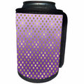 3dRose PS Chic - Picturing Gold Purple Girly Dots - Can Cooler Bottle Wrap (cc_271007)
