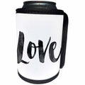 3dRose PS Inspiration - Picturing Black Watercolor Love - Can Cooler Bottle Wrap (cc_271031)