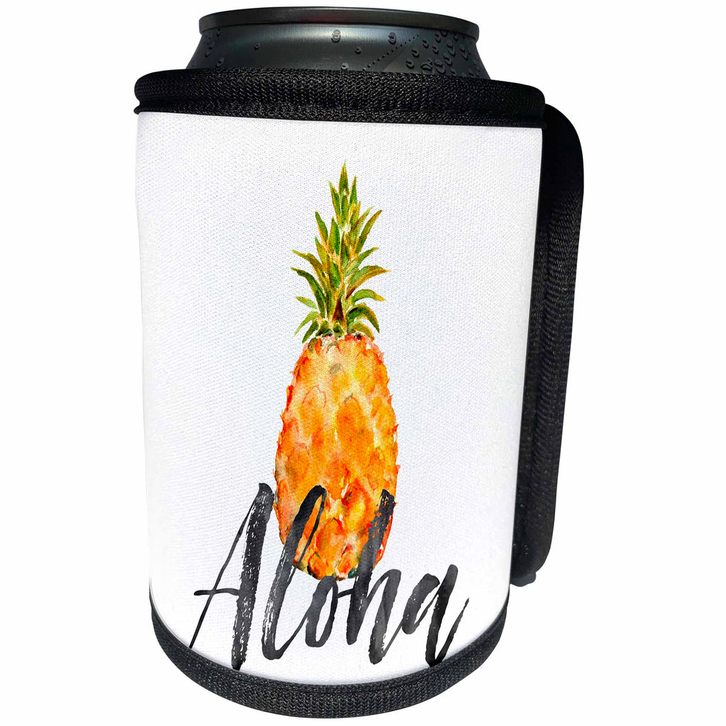 3dRose PS Inspiration - Picturing Aloha Pineapple - Can Cooler Bottle Wrap (cc_271040)
